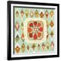 Floral Retro 3 Squared-Richard Faust-Framed Art Print