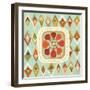 Floral Retro 3 Squared-Richard Faust-Framed Art Print