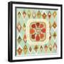 Floral Retro 3 Squared-Richard Faust-Framed Art Print