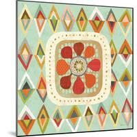 Floral Retro 3 Squared-Richard Faust-Mounted Art Print