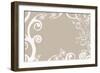 Floral Scroll-chughes-Framed Art Print