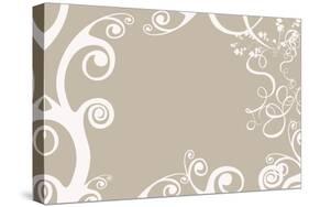 Floral Scroll-chughes-Stretched Canvas