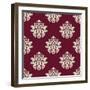 Floral Seamless Arabesque Pattern-seamartini-Framed Art Print