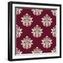 Floral Seamless Arabesque Pattern-seamartini-Framed Art Print