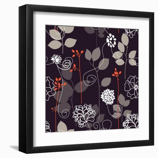 Floral Seamless Background-Danussa-Framed Art Print