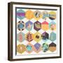 Floral Seamless Geometric Background-theromb-Framed Art Print