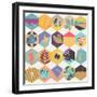 Floral Seamless Geometric Background-theromb-Framed Art Print