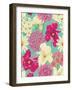 Floral Seamless Pattern with Flowers in Watercolor Style-hoverfly-Framed Art Print