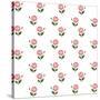 Floral Seamless Pattern with Flowers on White-Fuzzyfox-Stretched Canvas