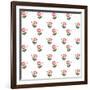 Floral Seamless Pattern with Flowers on White-Fuzzyfox-Framed Art Print