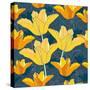 Floral Seamless Pattern with Yellow Tulips-marymyyr-Stretched Canvas