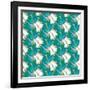 Floral Seamless Vector Pattern with Bell Flowers-tukkki-Framed Art Print