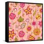 Floral Seamless-gollli-Framed Stretched Canvas