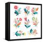 Floral Set-lenlis-Framed Stretched Canvas