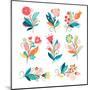 Floral Set-lenlis-Mounted Art Print