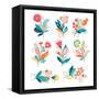 Floral Set-lenlis-Framed Stretched Canvas