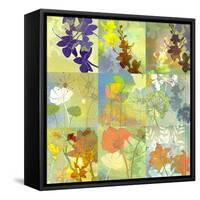 Floral Shadows-9 Patch-Jan Weiss-Framed Stretched Canvas