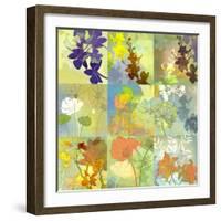 Floral Shadows-9 Patch-Jan Weiss-Framed Art Print