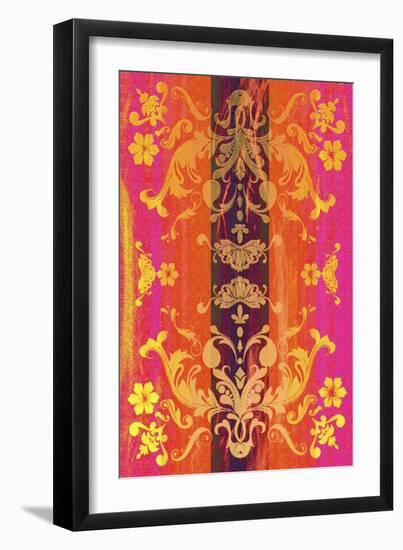 Floral Shapes Original X-Fernando Palma-Framed Giclee Print