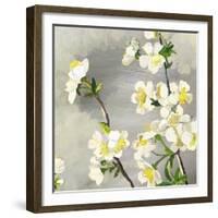 Floral - Silver-The Saturday Evening Post-Framed Giclee Print