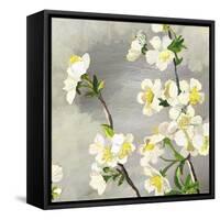 Floral - Silver-The Saturday Evening Post-Framed Stretched Canvas