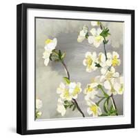 Floral - Silver-The Saturday Evening Post-Framed Premium Giclee Print