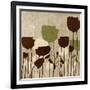 Floral Simplicity I (Green)-Patricia Pinto-Framed Premium Giclee Print