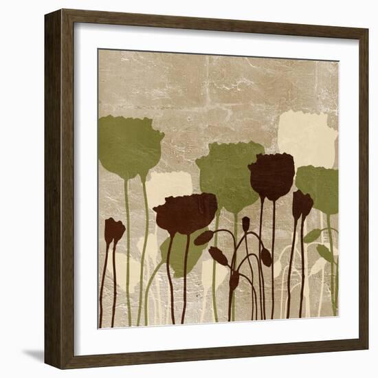 Floral Simplicity II (Green)-Patricia Pinto-Framed Art Print