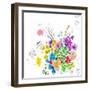 Floral Sketch, 2014-Jo Chambers-Framed Giclee Print