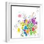 Floral Sketch, 2014-Jo Chambers-Framed Giclee Print