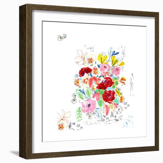 Floral Sketch 3, 2014-Jo Chambers-Framed Giclee Print