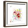 Floral Sketch 3, 2014-Jo Chambers-Framed Giclee Print