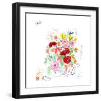 Floral Sketch 3, 2014-Jo Chambers-Framed Giclee Print