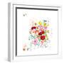 Floral Sketch 3, 2014-Jo Chambers-Framed Giclee Print