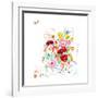 Floral Sketch 3, 2014-Jo Chambers-Framed Giclee Print
