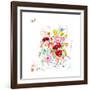 Floral Sketch 3, 2014-Jo Chambers-Framed Giclee Print