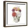 Floral Skull I-Wild Apple-Framed Art Print