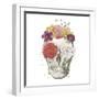 Floral Skull I-Wild Apple-Framed Art Print