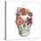 Floral Skull II-Wild Apple-Stretched Canvas