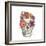 Floral Skull II-Wild Apple-Framed Art Print