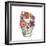 Floral Skull II-Wild Apple-Framed Art Print