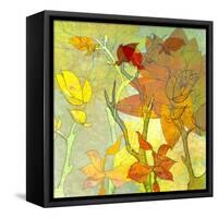 Floral Spice Shadow-Jan Weiss-Framed Stretched Canvas