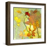 Floral Spice Shadow-Jan Weiss-Framed Art Print