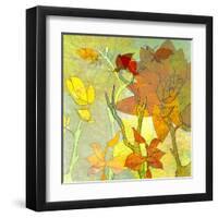 Floral Spice Shadow-Jan Weiss-Framed Art Print