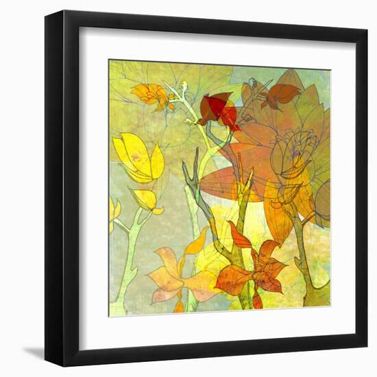 Floral Spice Shadow-Jan Weiss-Framed Art Print