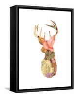 Floral Stag-Moha London-Framed Stretched Canvas