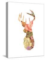 Floral Stag-Moha London-Stretched Canvas