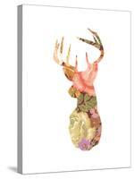 Floral Stag-Moha London-Stretched Canvas
