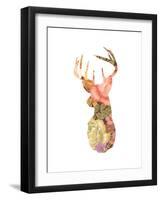 Floral Stag-Moha London-Framed Giclee Print