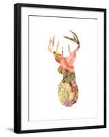 Floral Stag-Moha London-Framed Giclee Print